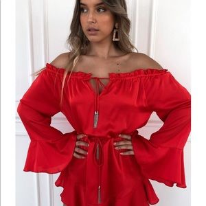 WHITE FOX BOUTIQUE NOTHING BUT YOU RED DRESS